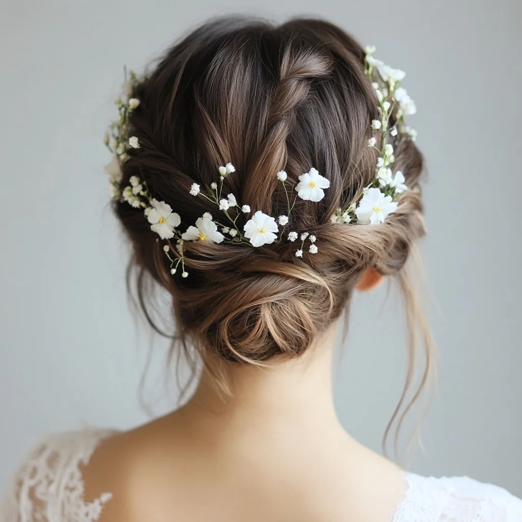 Bohemian Elegance: A Floral Crown Braid for Effortless Charm