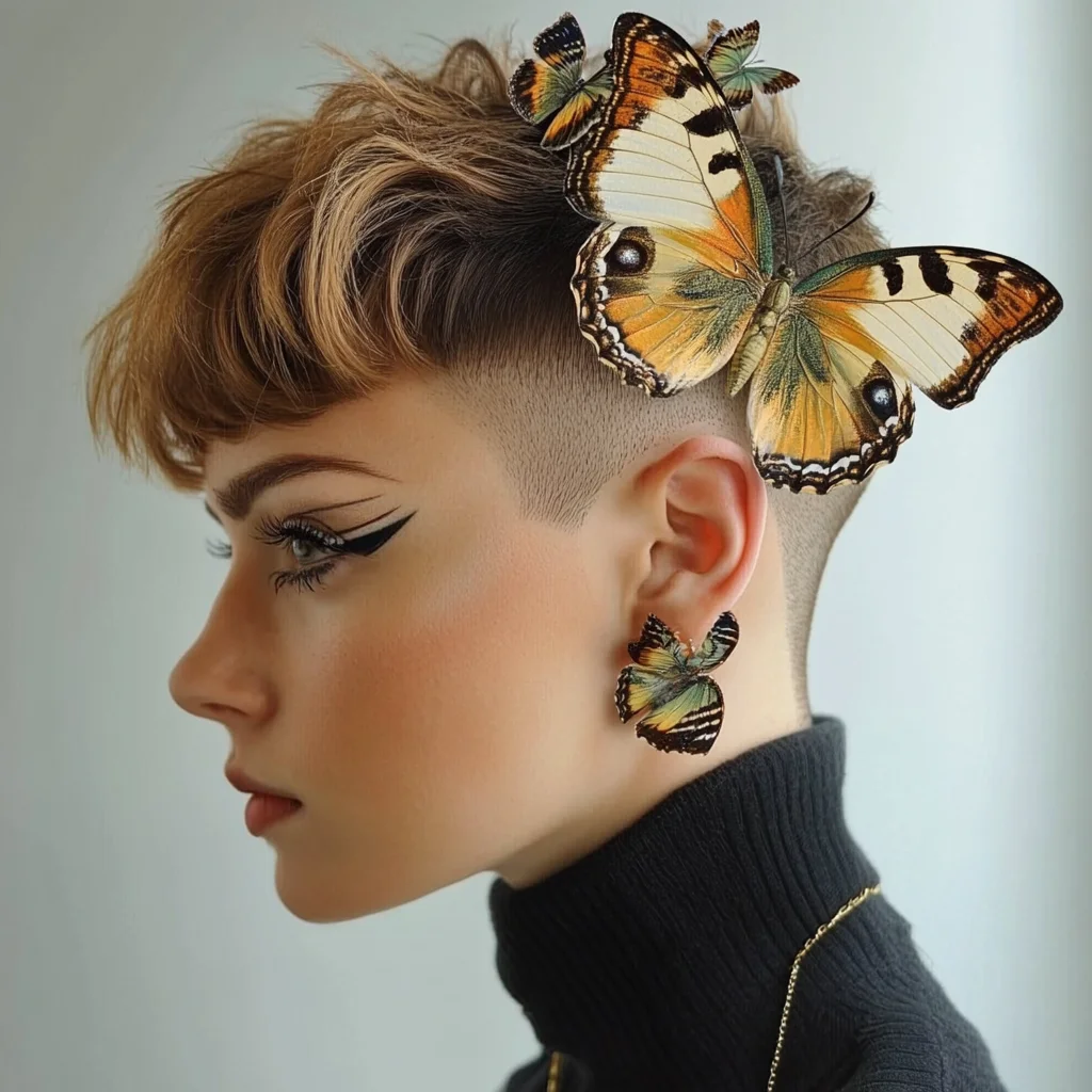 Bold and Playful: Embrace Your Edgy Side with Butterfly Accents!