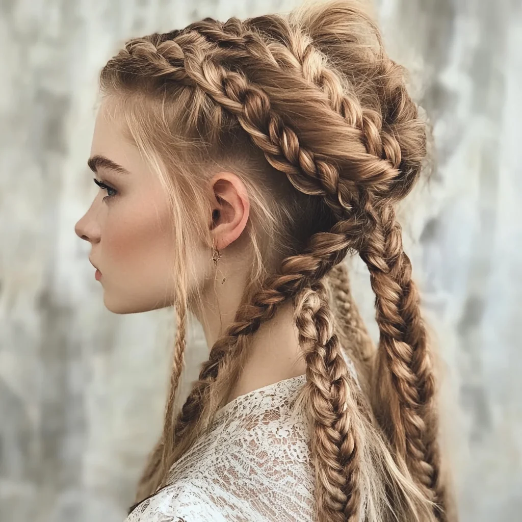 Bold Braided Updo: Elevate Your Look with Intricate Styles