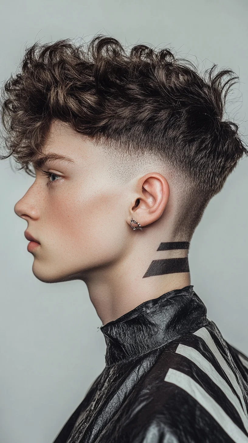 Bold Edges and Lush Curls: The Ultimate Modern Contrast Hairstyle