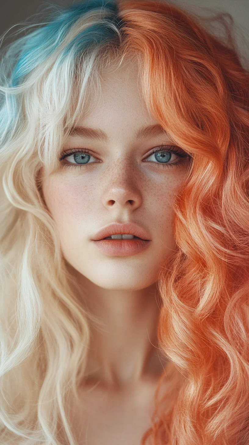 Bold Two-Tone Waves: A Vibrant Twist on Classic Curls