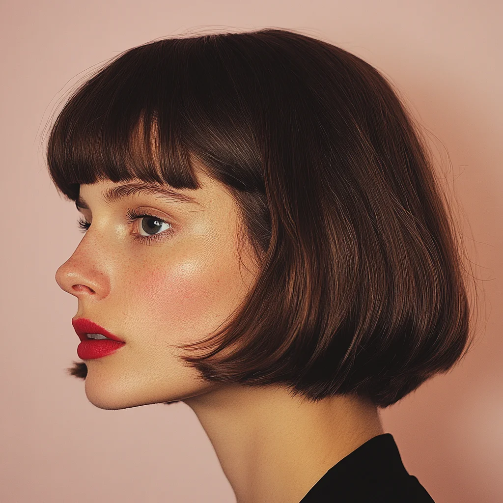 Chic and Charming: The Modern A-Line Bob with Flattering Bangs