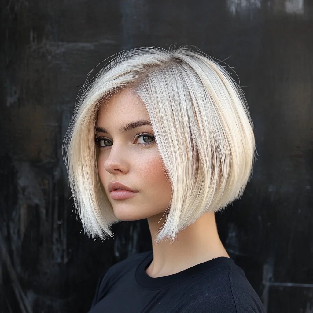 Chic and Sleek: The Modern Blunt Bob with Glossy Finish