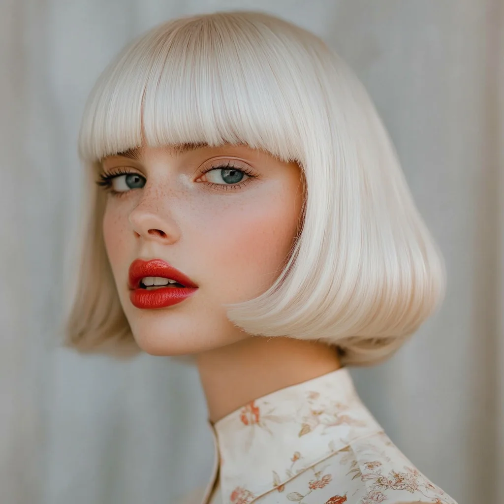 Chic Blunt Bob with Bangs: The Effortless Elegance for a Modern Look