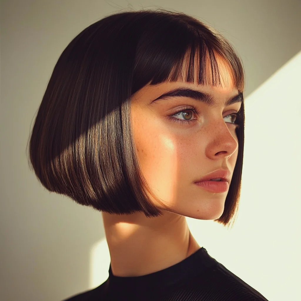 Chic Blunt Bob with Soft Fringe: A Timeless Trend for Effortless Elegance