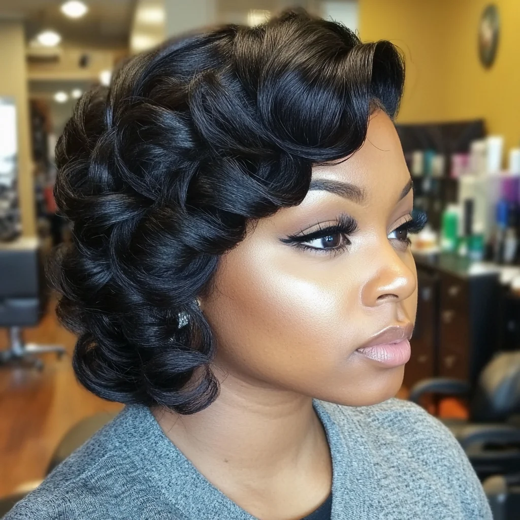 Classic Glamour: Timeless Vintage Curls for Effortless Elegance