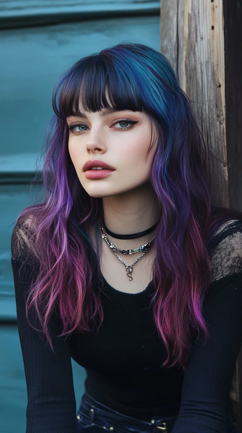 Dazzling Ombre Waves with Vibrant Hues for a Bold Look