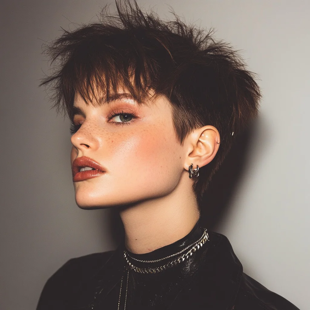 Edgy Pixie Cut with Textured Layers for a Fierce, Modern Look