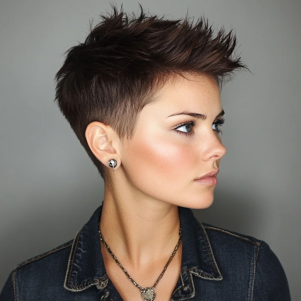 Edgy Textured Pixie Cut: A Chic and Bold Statement Hairstyle