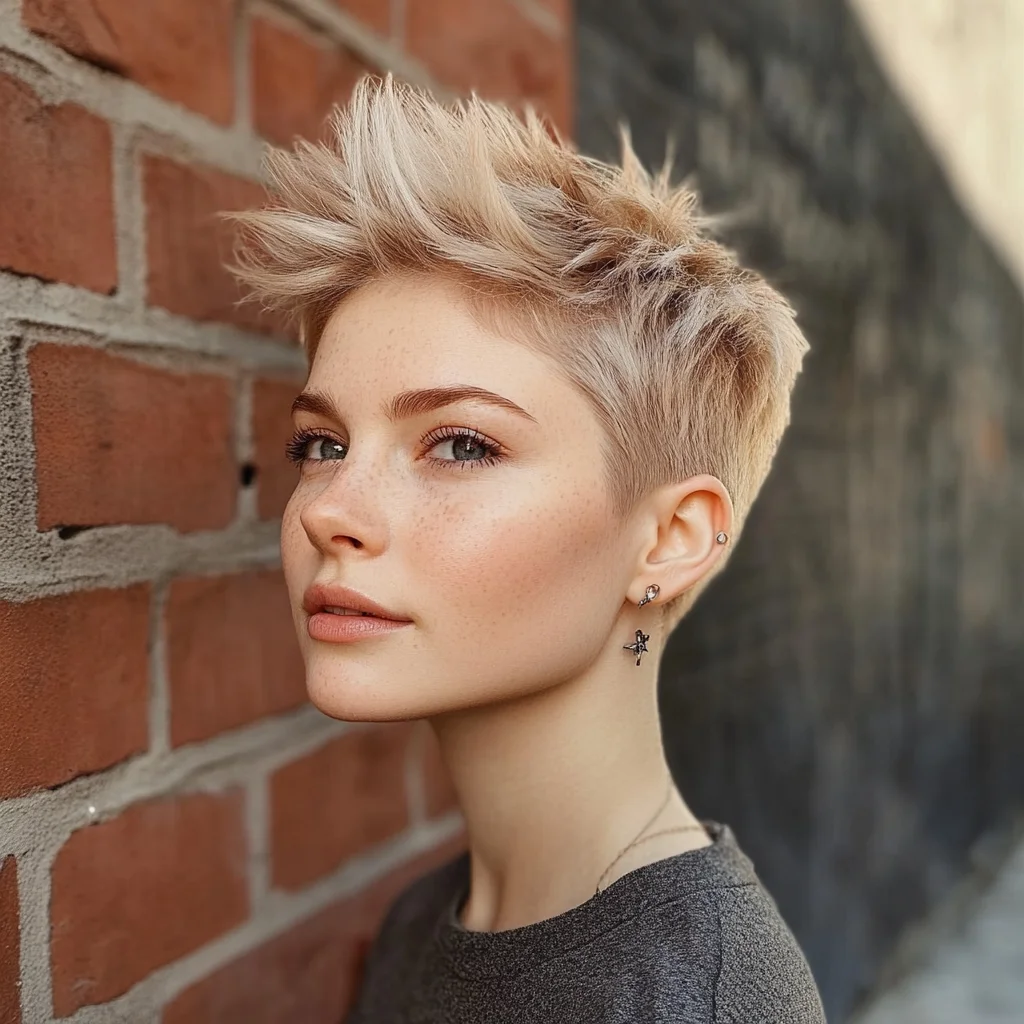 Edgy Textured Pixie: Effortless Chic for the Bold and Beautiful