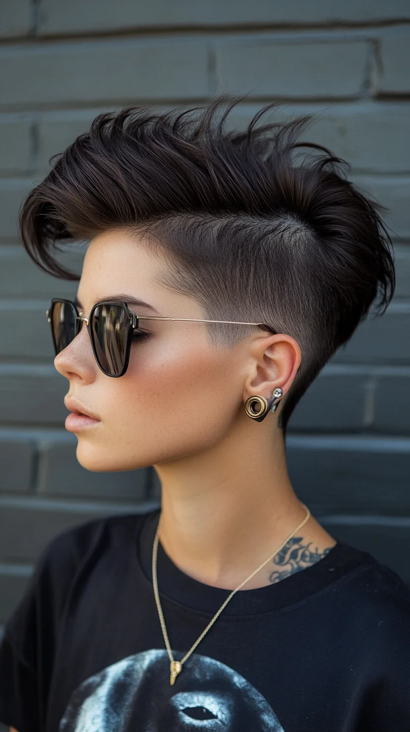 Edgy Undercut with Textured Top: A Bold Statement for the Fearless