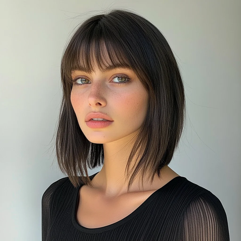 Effortless Chic: The Modern Bob with Bangs for a Fresh, Versatile Look