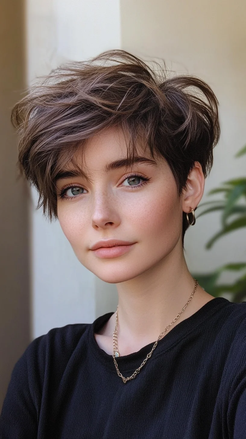 Effortless Chic: The Versatile Textured Pixie Cut Reinvented