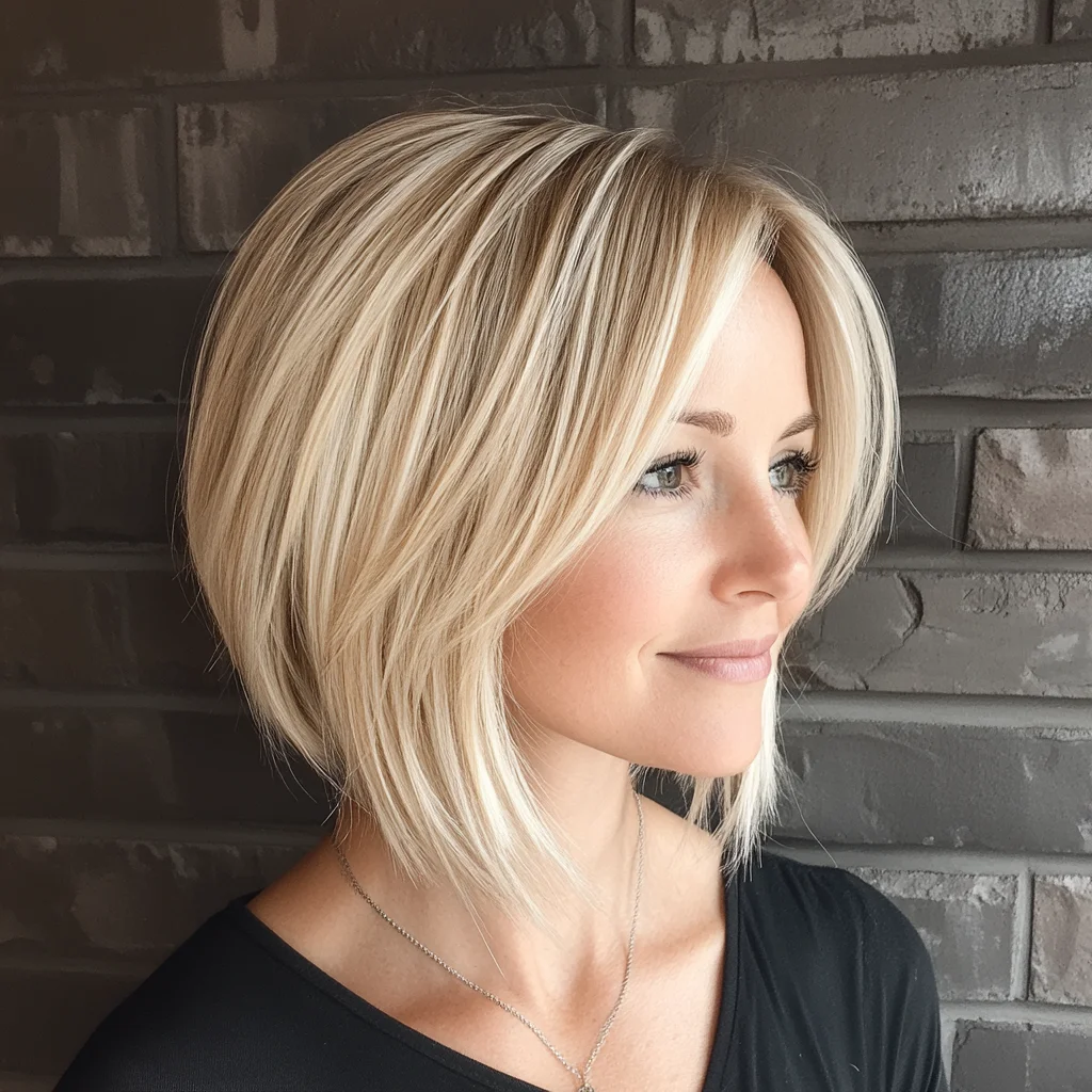 Effortless Elegance: The Chic Blunt Bob with Subtle Layers