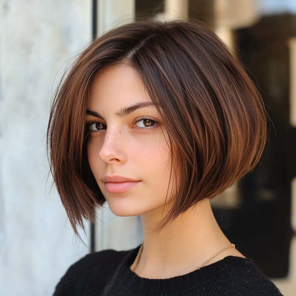 Effortless Elegance: The Chic Layered Bob for a Timeless Look