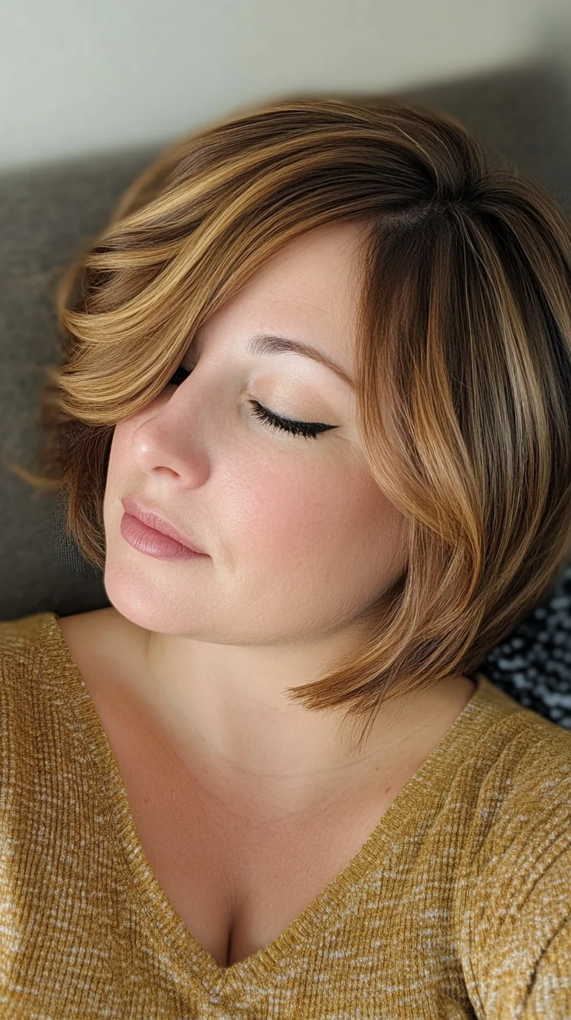 Effortless Elegance: The Chic Layered Bob with Subtle Highlights