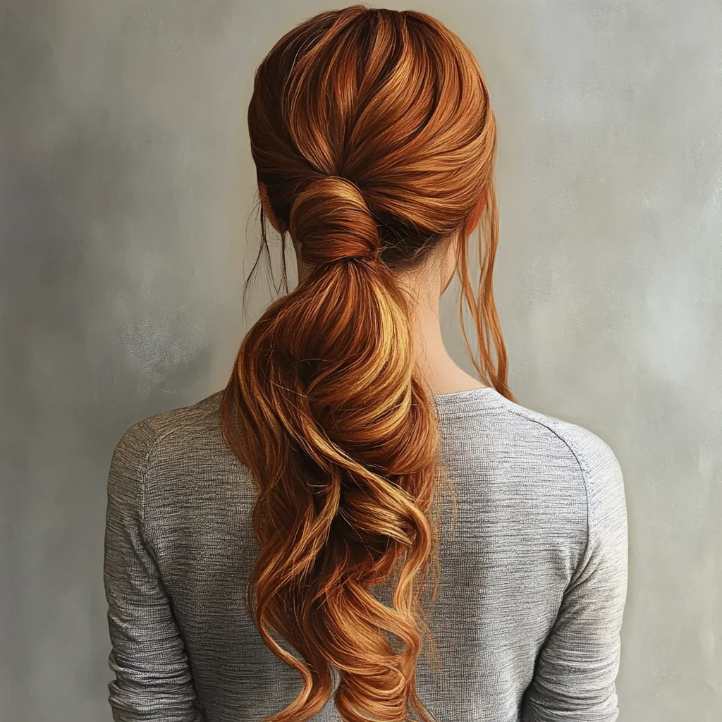 Effortless Elegance: The Chic Twisted Ponytail with Gorgeous Waves