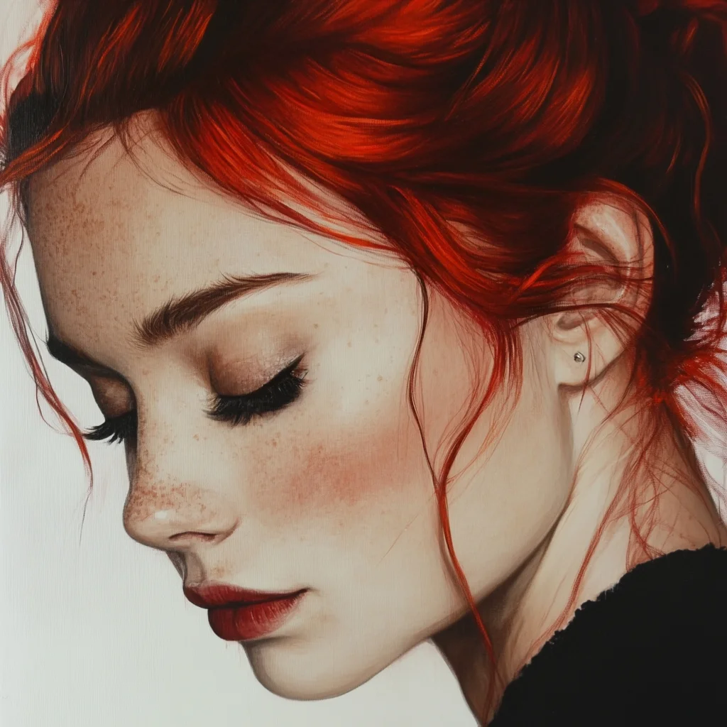 Effortless Elegance: The Romantic Red Updo with Textured Tendrils