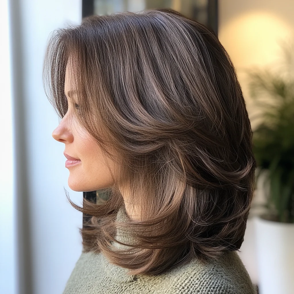 Effortless Elegance: The Soft Layered Cut with Natural Shine