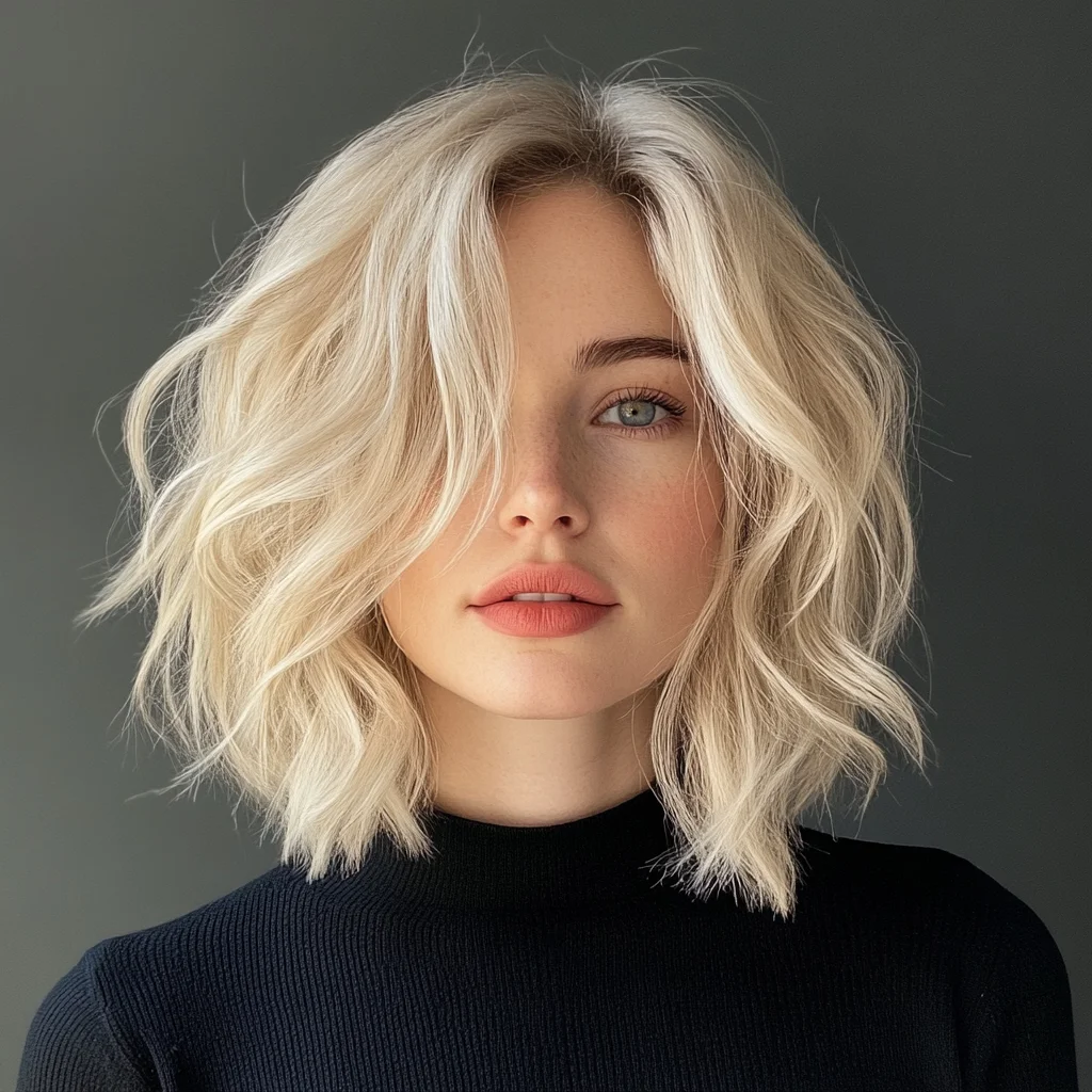 Effortless Waves: The Perfect Beachy Blonde Bob