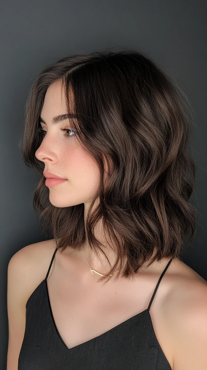 Effortless Waves: The Perfect Shoulder-Length Shag for Everyday Chic