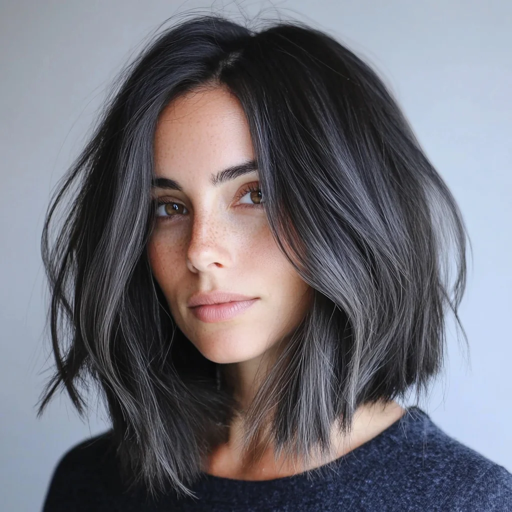 Effortlessly Chic Bob: Modern Textured Layers for a Stunning Look