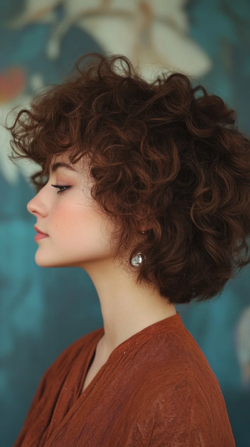 Effortlessly Chic: Embrace Bouncy Curls with a Modern Bob