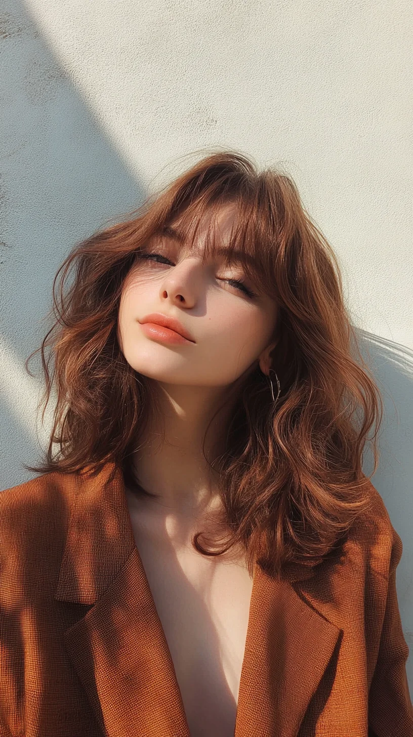 Effortlessly Chic: Embrace Luscious Layers with Soft Waves and Bangs