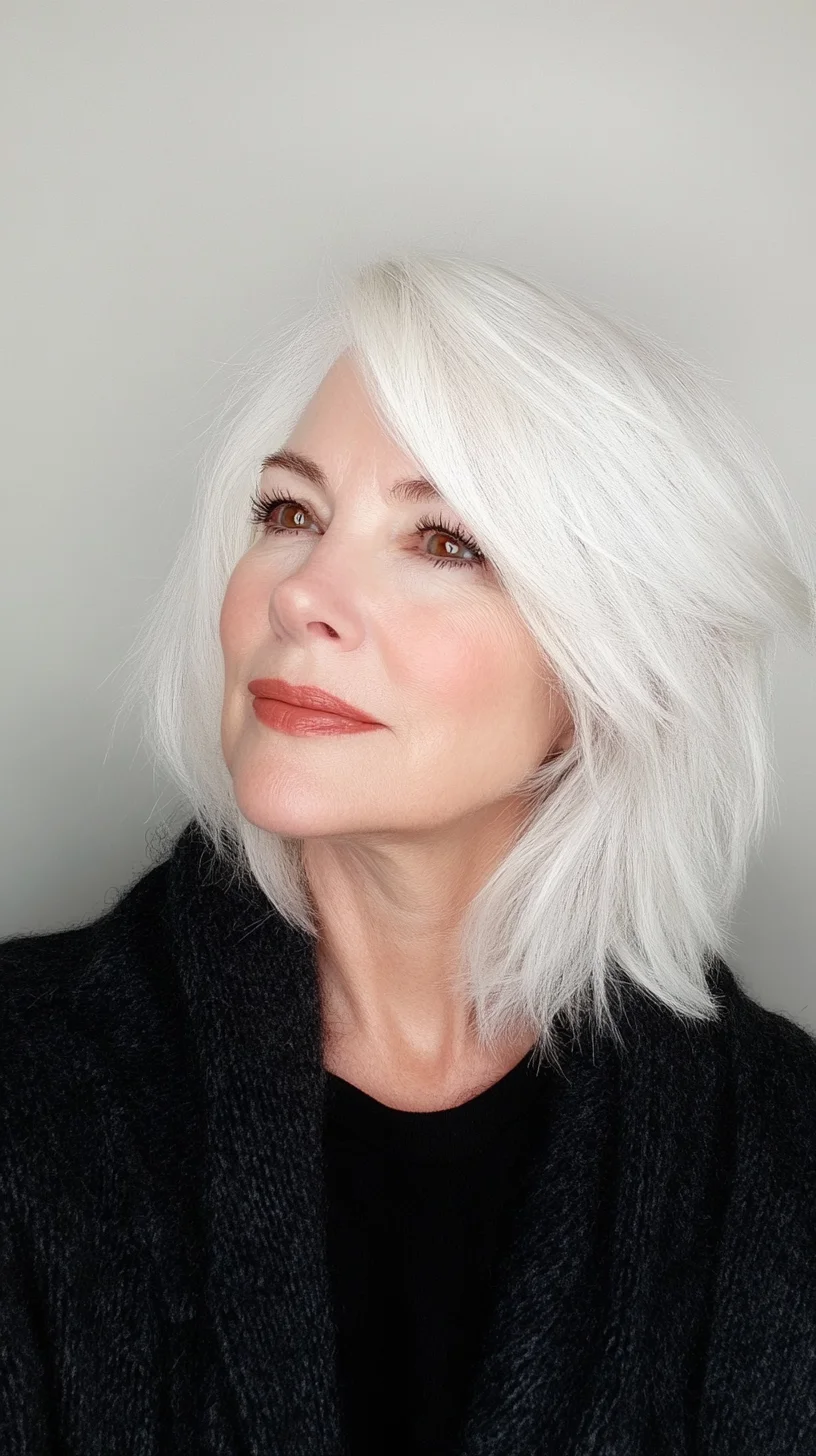 Effortlessly Chic: Embrace the Beauty of Soft, Voluminous Silver Layers