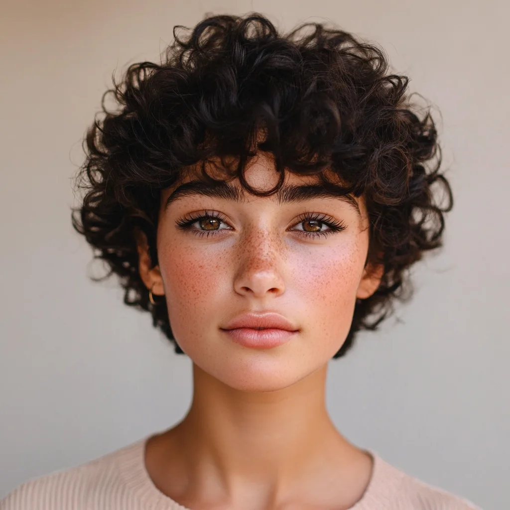 Effortlessly Chic: Embrace the Playful Bounce of Short Curly Hair