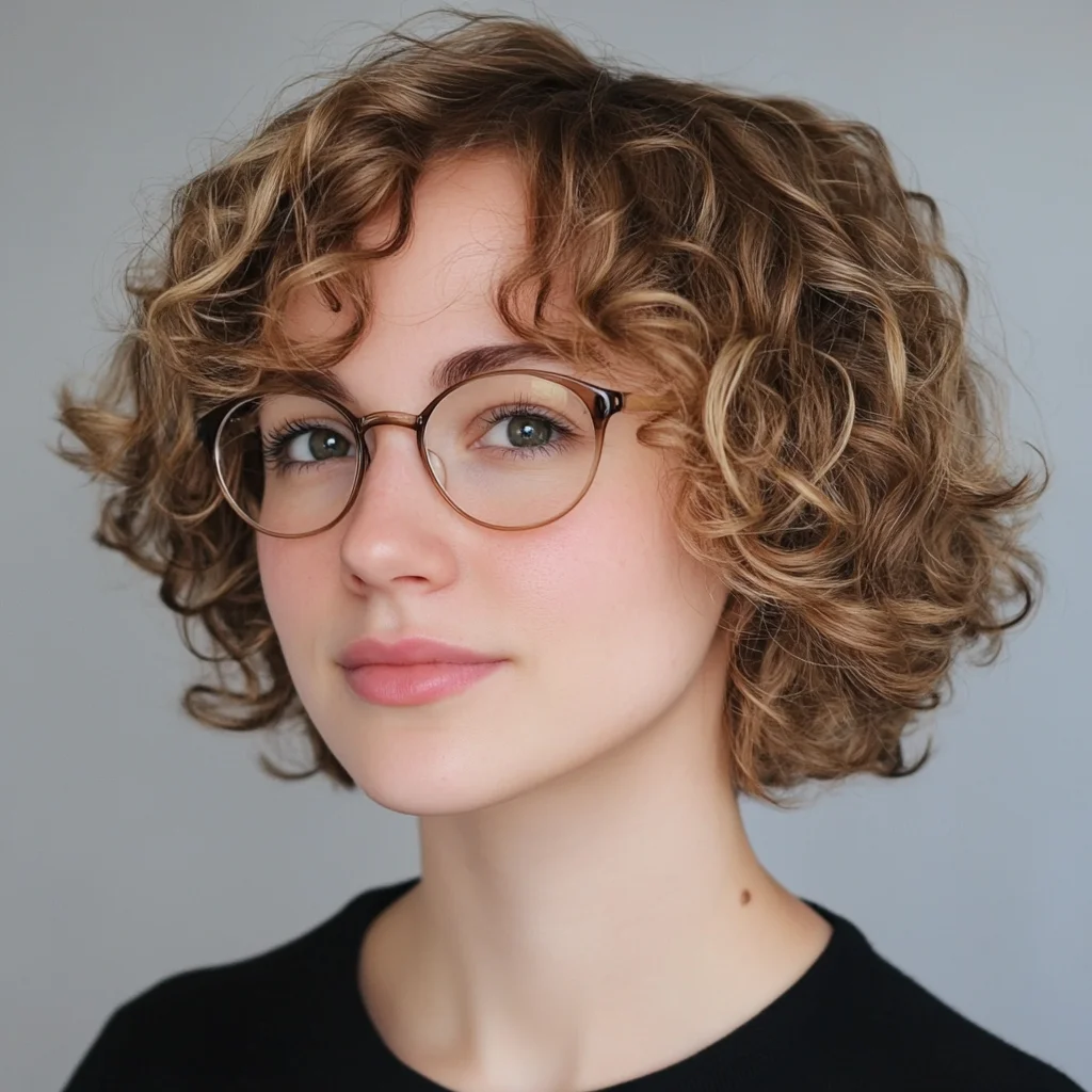 Effortlessly Chic: Embrace Your Natural Curls with a Lively Bob