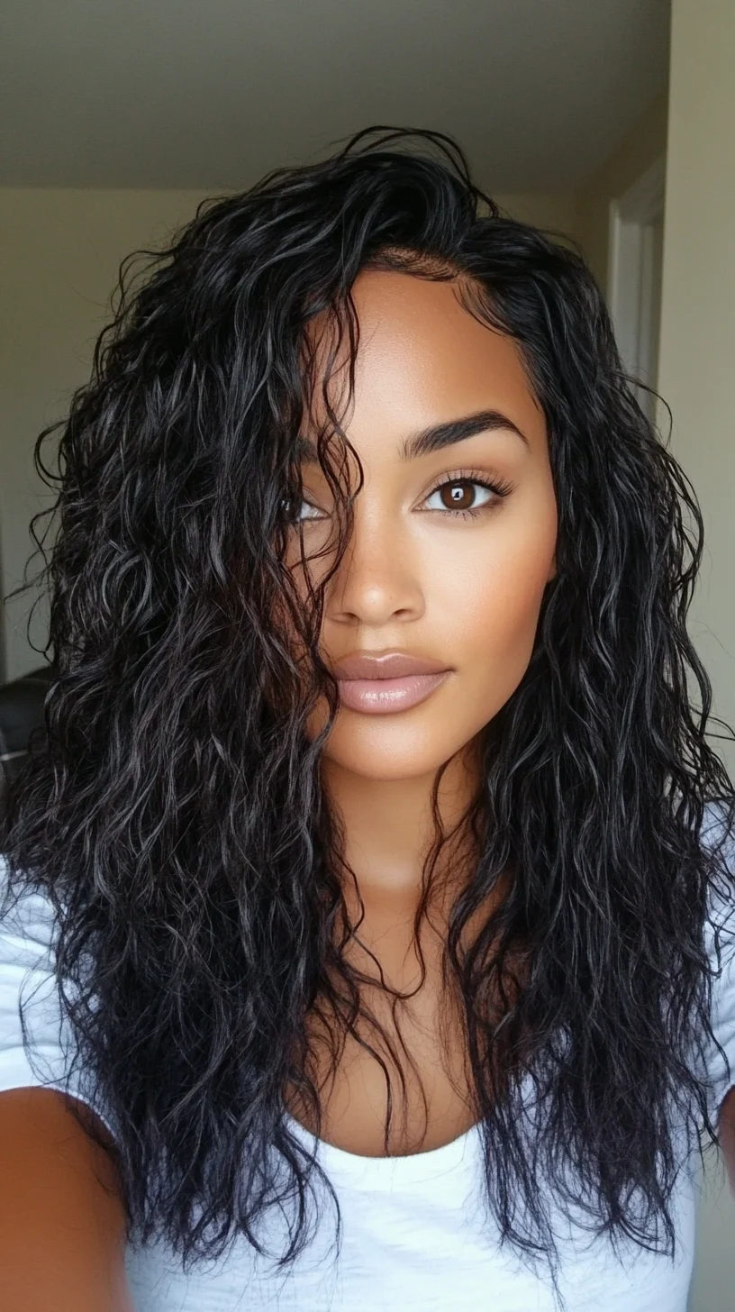 Effortlessly Chic: Embrace Your Natural Waves with this Gorgeous Curly Hairstyle