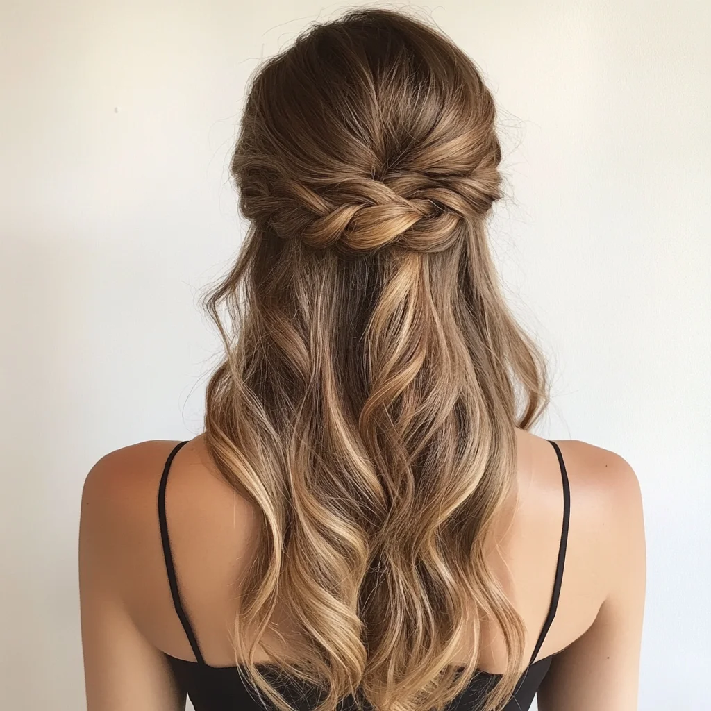 Effortlessly Chic Half-Up Twist: Perfect for Any Occasion