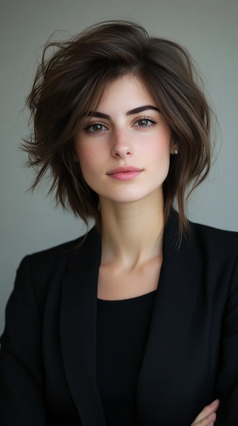 Effortlessly Chic Layered Bob for a Modern, Lively Look