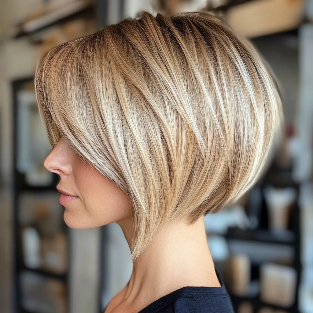 Effortlessly Chic Layered Bob: The Perfect Blend of Elegance and Modern Flair