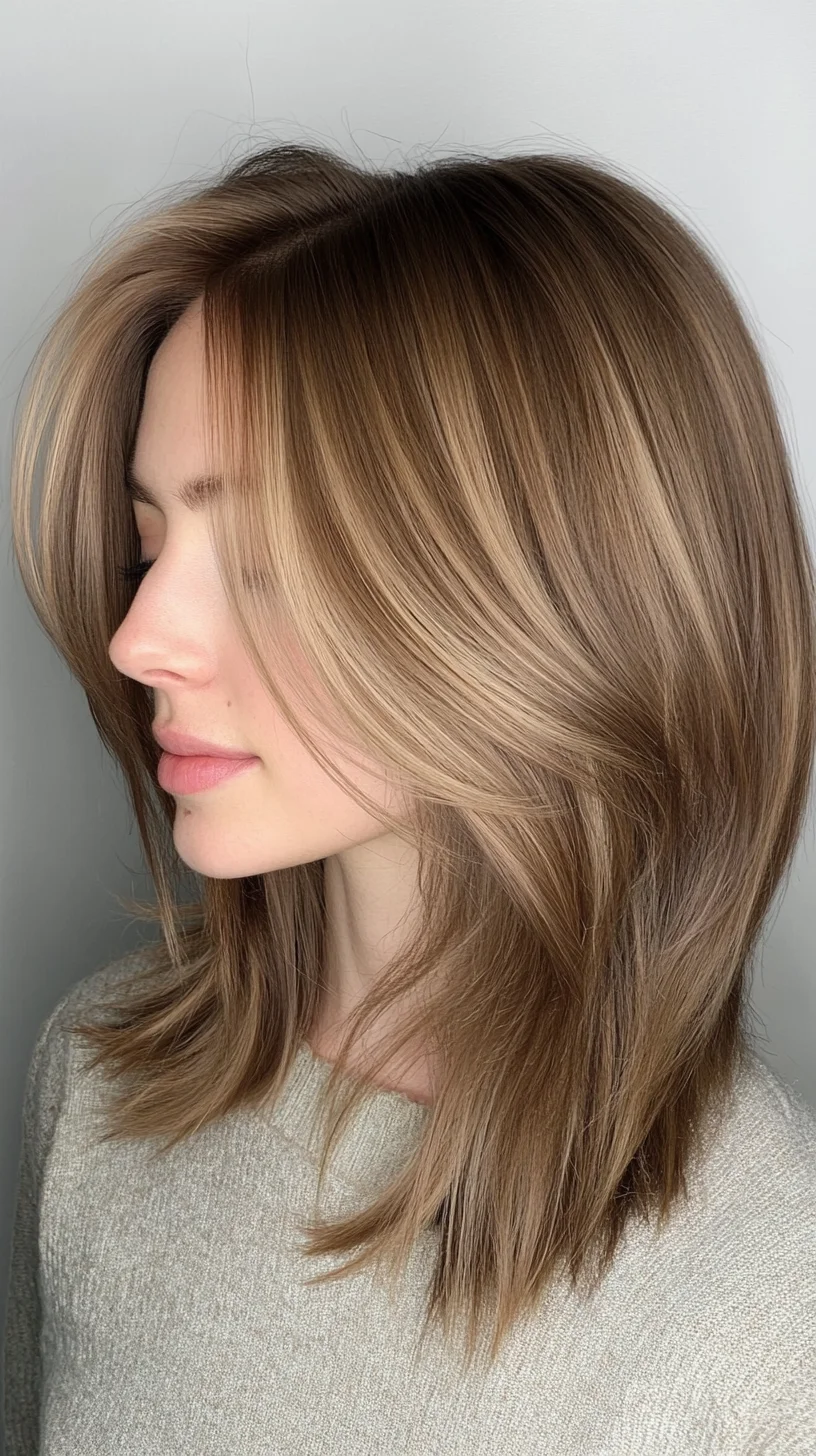 Effortlessly Chic Layered Lob: The Perfect Blend of Volume and Elegance