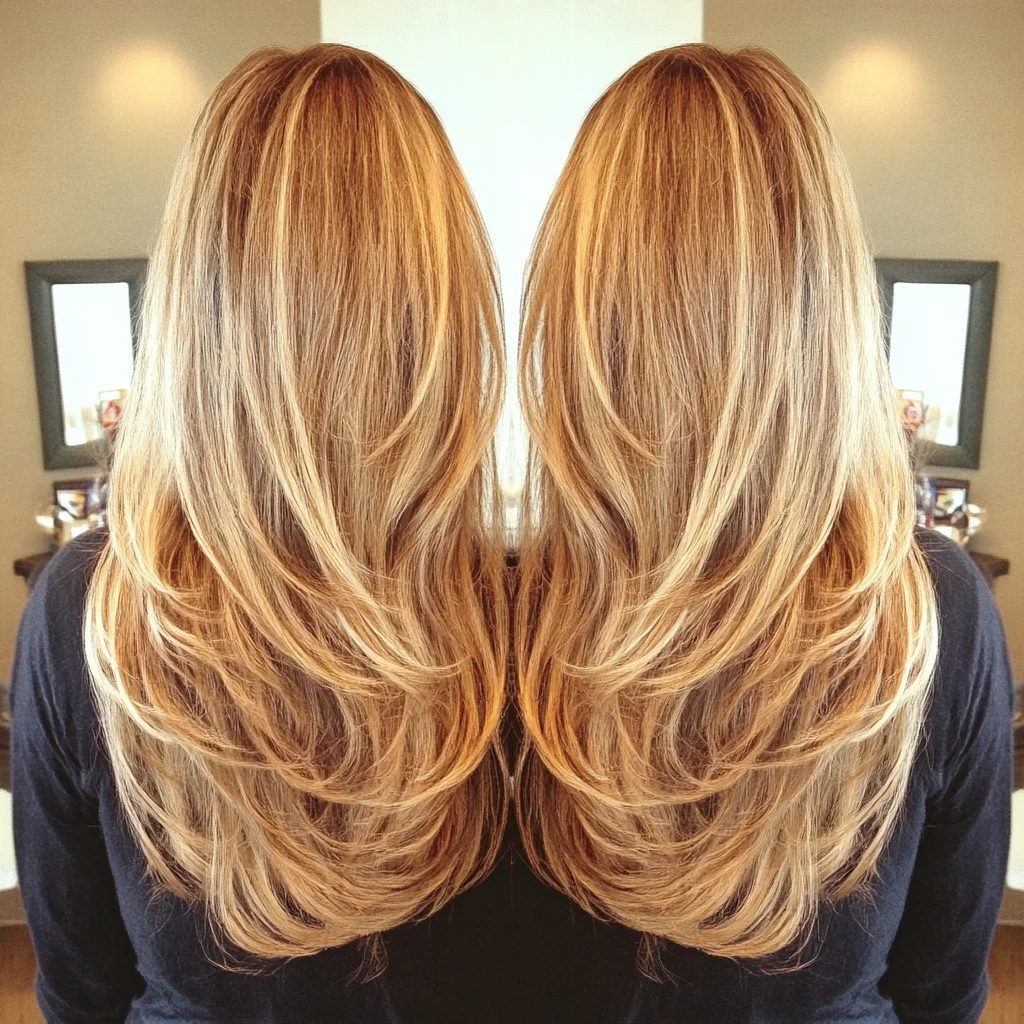 Effortlessly Chic Long Layers with Striking Highlights