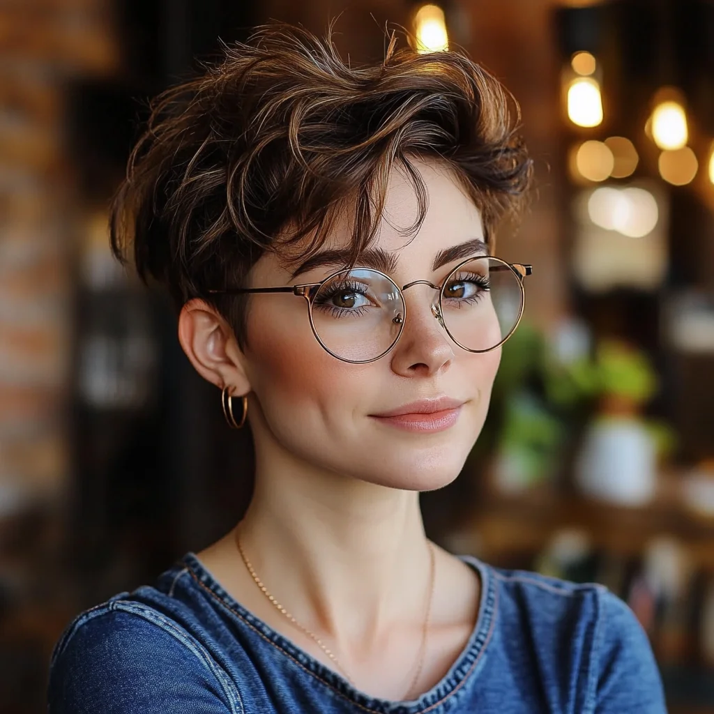 Effortlessly Chic Pixie Cut: Perfect Blend of Texture and Elegance