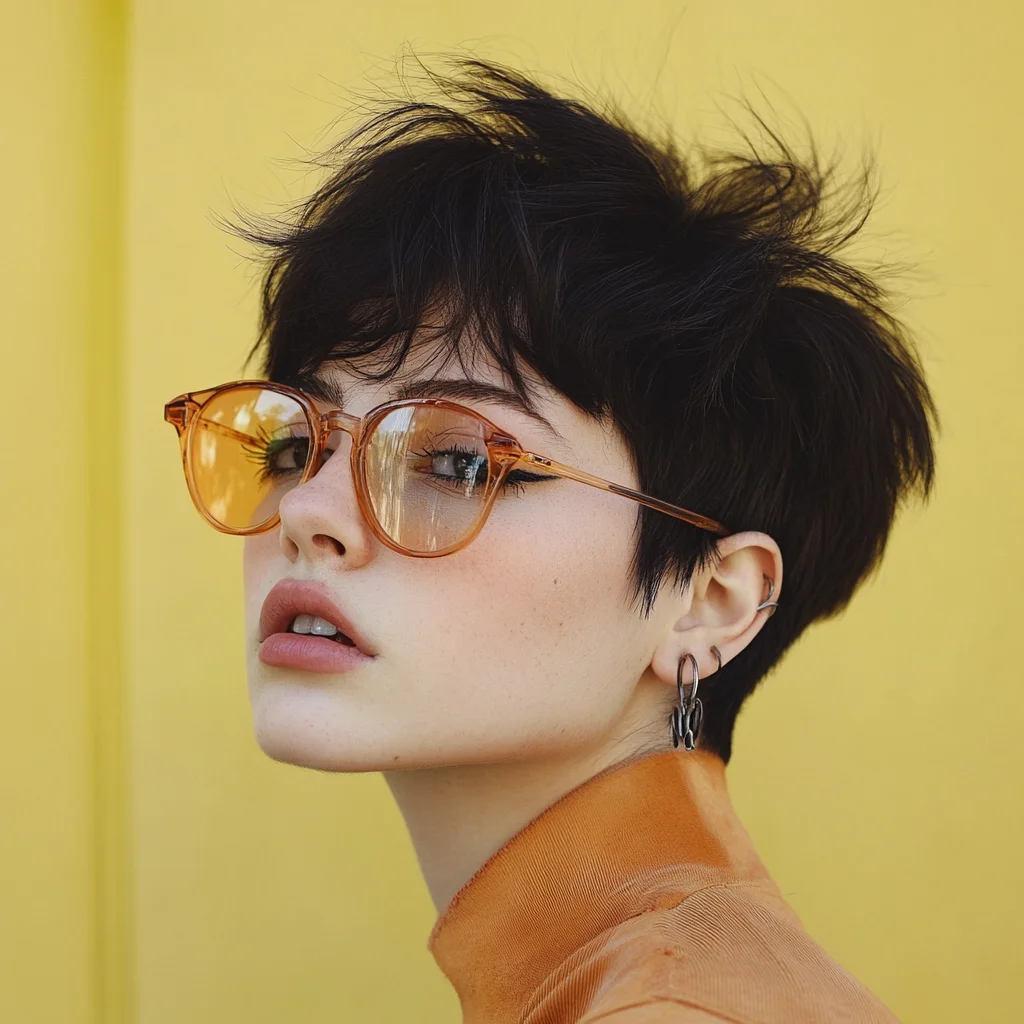 Effortlessly Chic Pixie Cut with Modern Texture and Flair