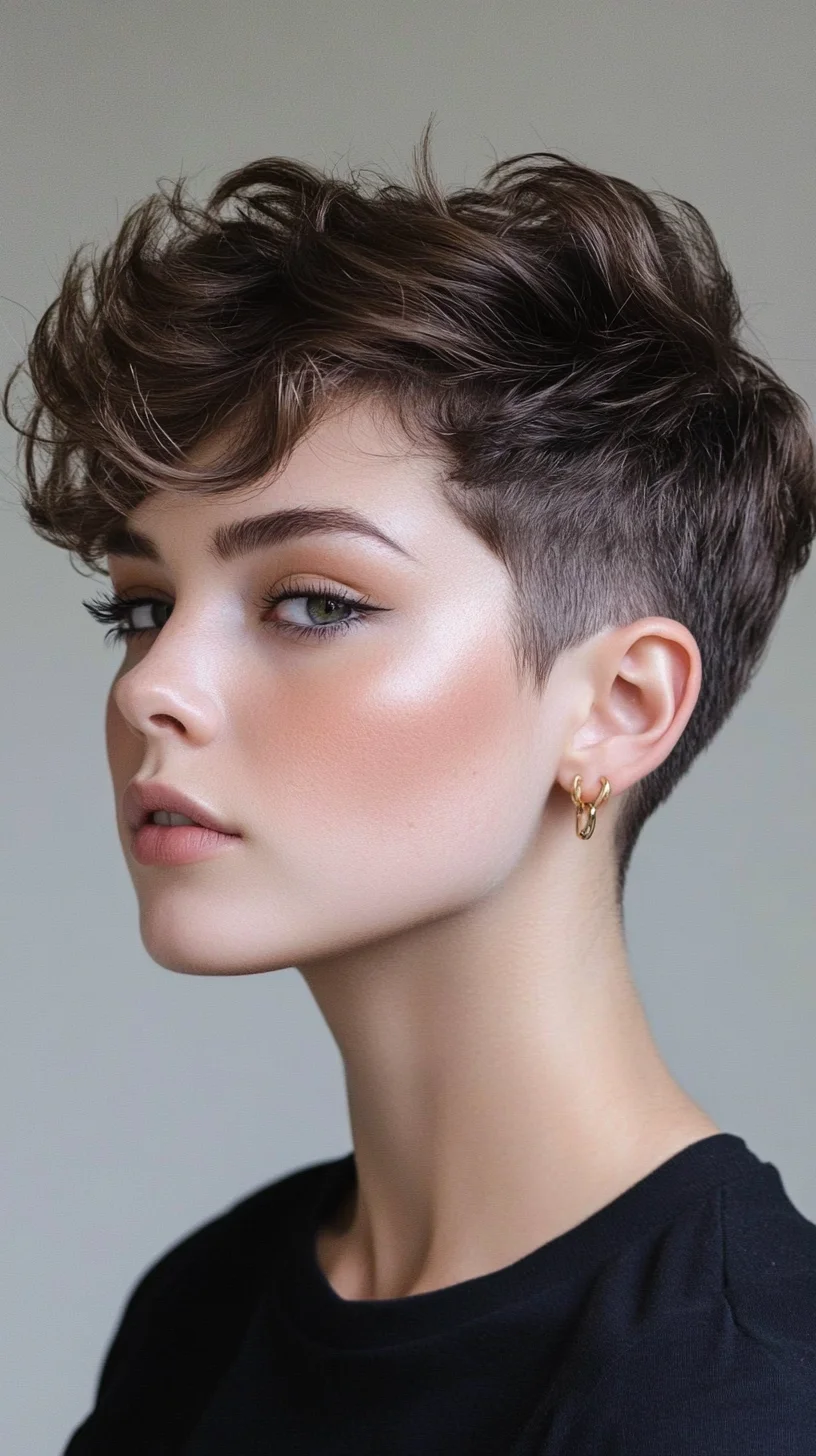 Effortlessly Chic Pixie Cut with Textured Waves