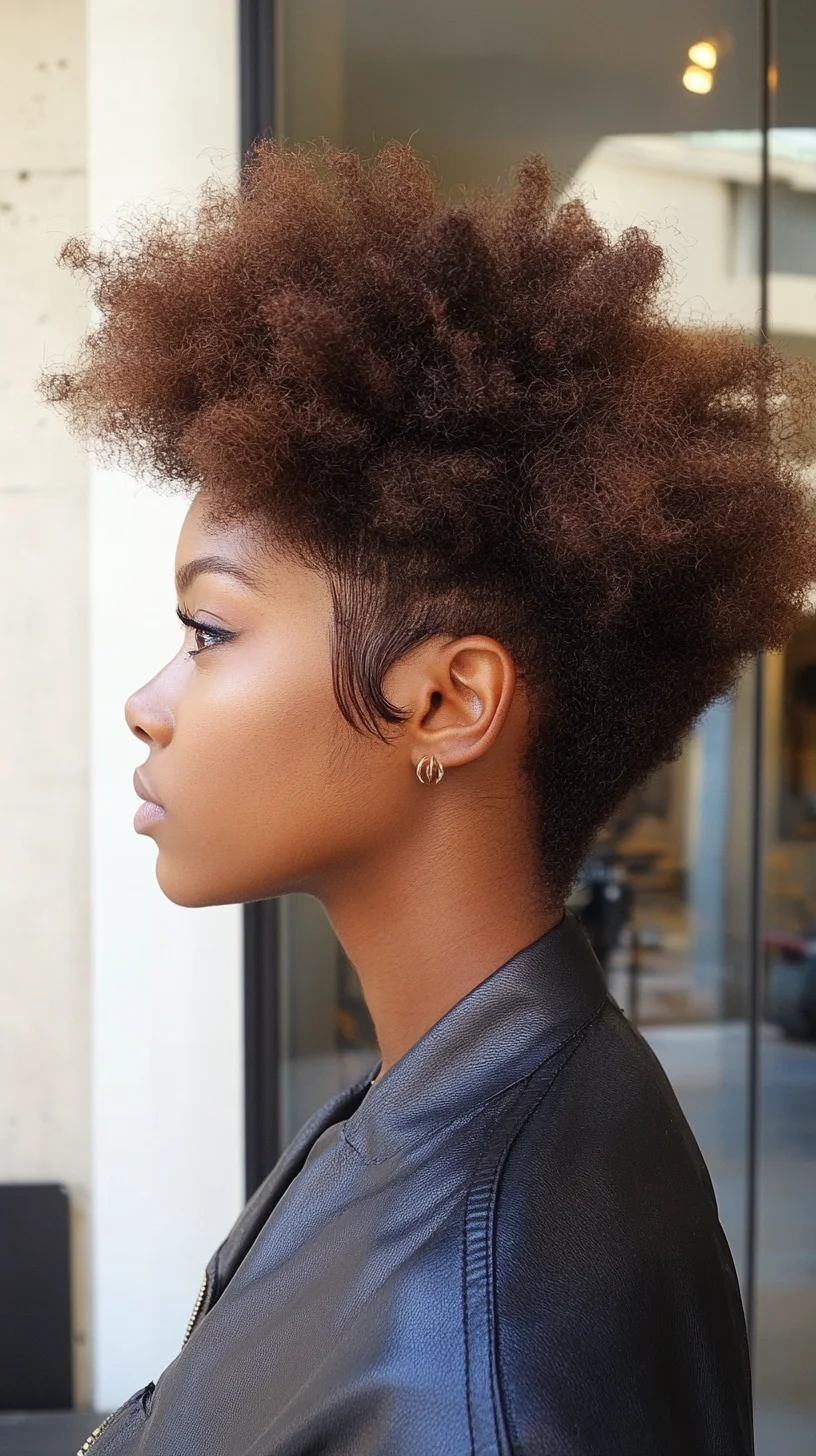 Effortlessly Chic: Rock the Bold Natural Afro with Defined Volume