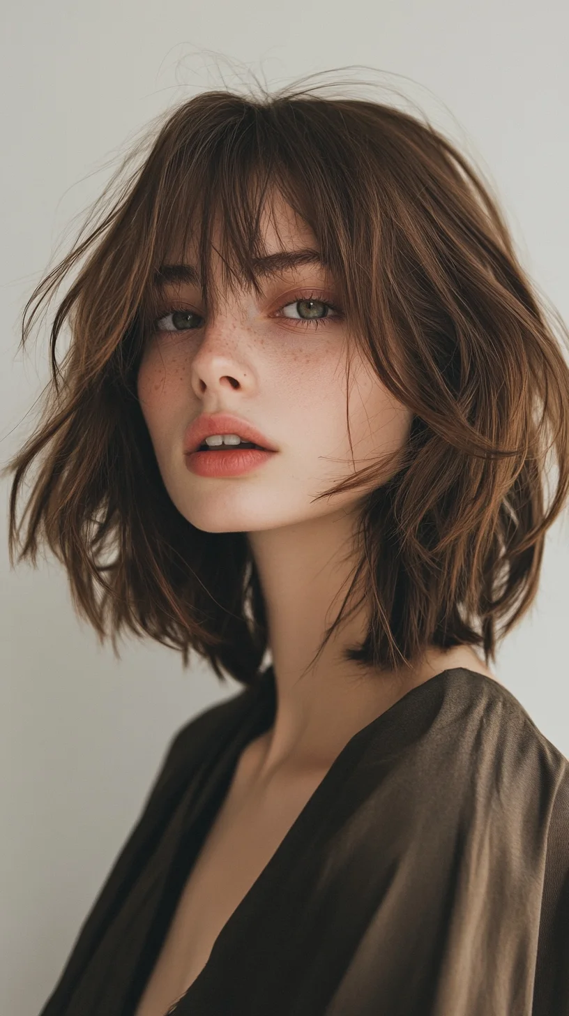 Effortlessly Chic Shag: The Modern Bob with Playful Layers