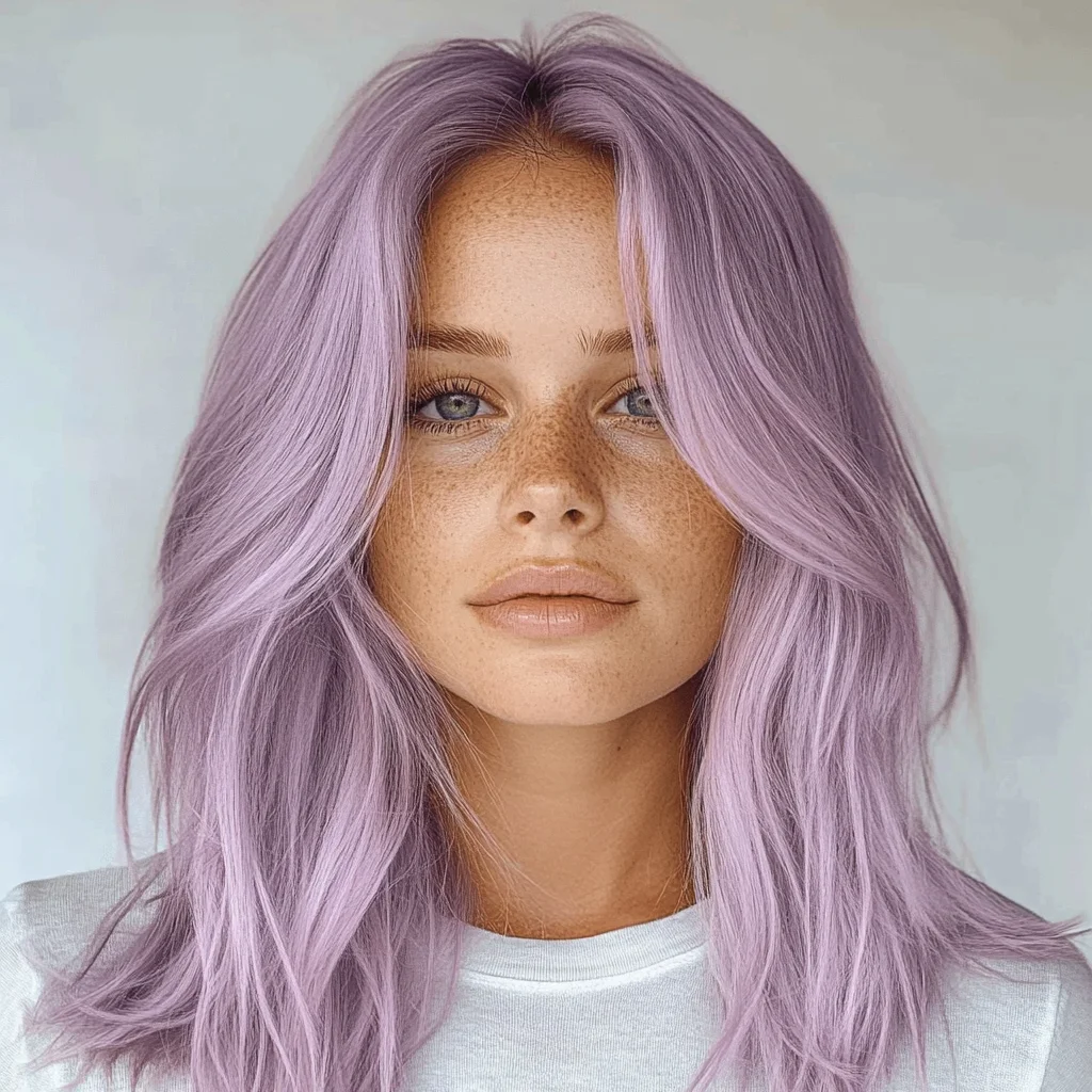 Effortlessly Chic: Soft Lavender Waves That Turn Heads