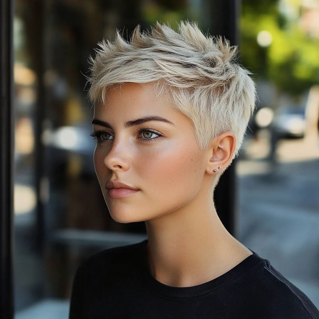 Effortlessly Chic Spiky Pixie Cut for Bold, Modern Style