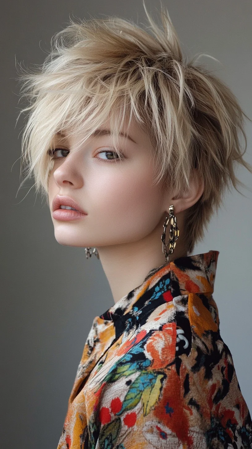 Effortlessly Chic Textured Pixie: Bold, Playful, and Full of Attitude