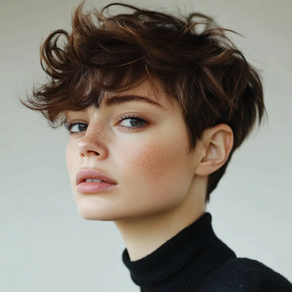 Effortlessly Chic Textured Pixie Cut for a Flawless Look