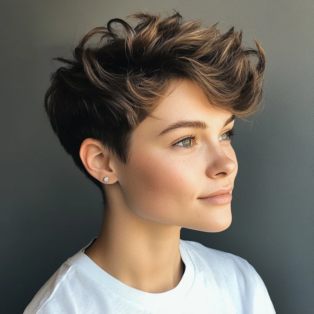 Effortlessly Chic Textured Pixie Cut: Perfect for the Bold and Beautiful