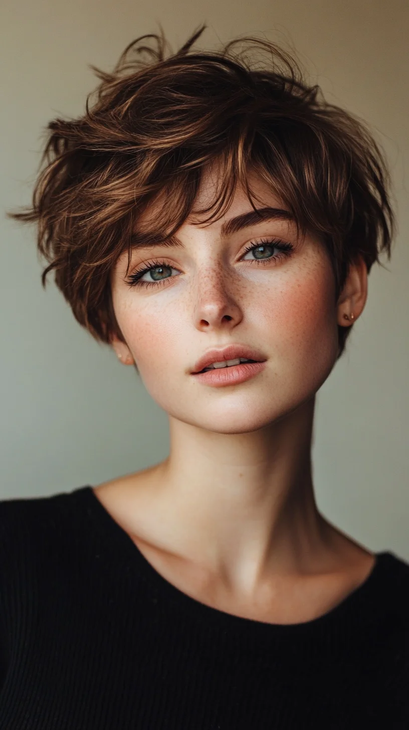 Effortlessly Chic Textured Pixie for a Lively, Refreshing Look