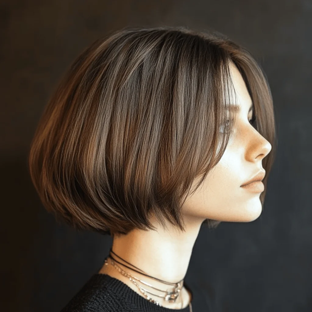 Effortlessly Chic: The Blunt Bob with Subtle Highlights