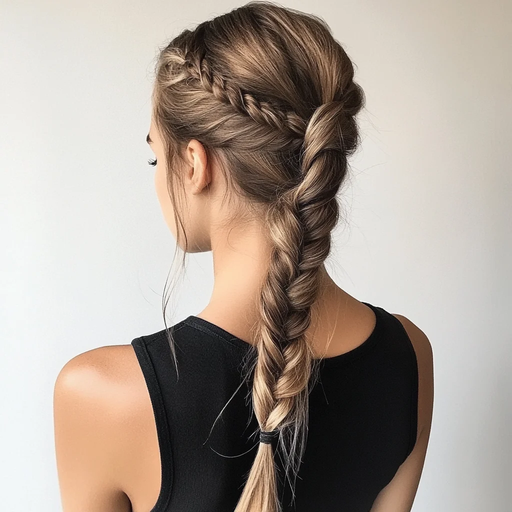 Effortlessly Chic: The Braided Ponytail with a Twist for Any Occasion